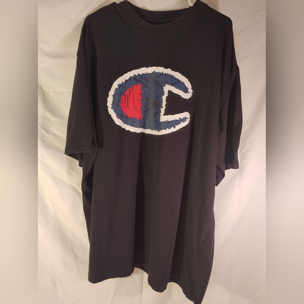 Champion Men's Black Tee with Logo